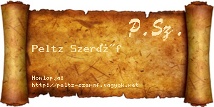 Peltz Szeráf névjegykártya